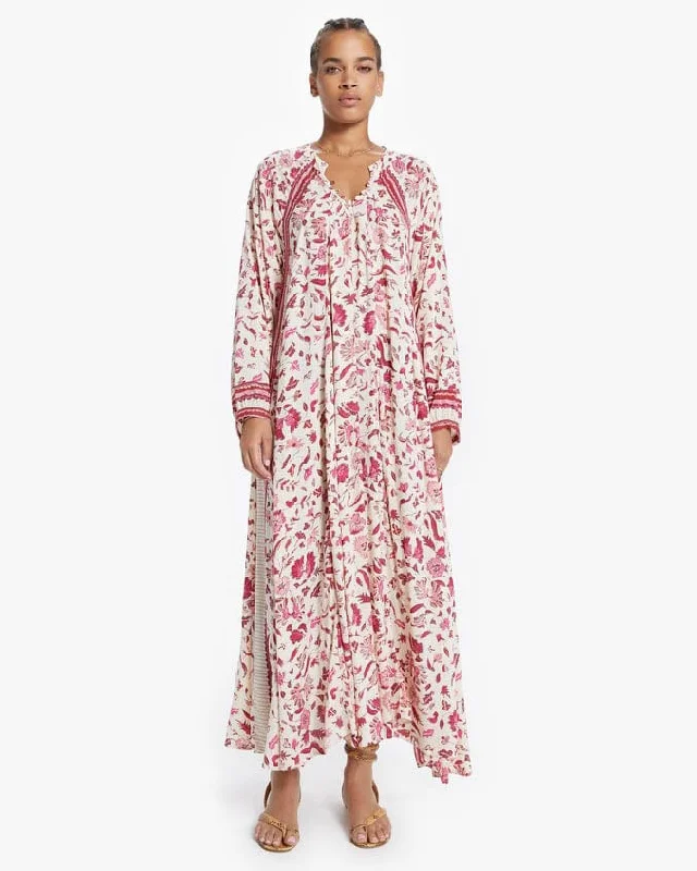 "Fiore" Wildflower Rose Print Dress Silk unclassified dresses