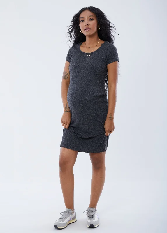 Rib T-Shirt Maternity Dress