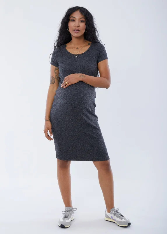 Rib T-Shirt Maternity Dress