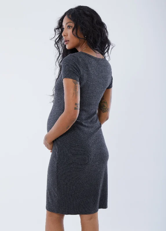 Rib T-Shirt Maternity Dress