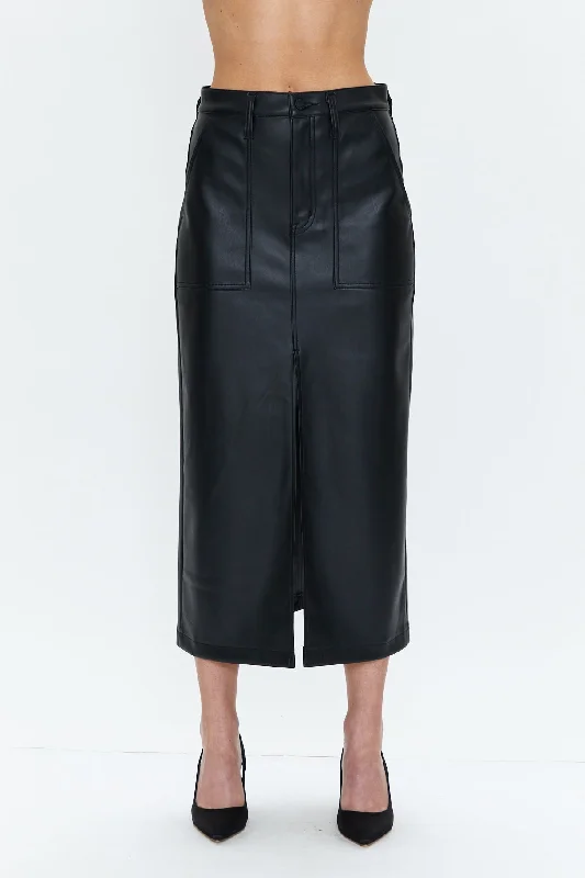 Alice Midi Skirt -  Slate Black