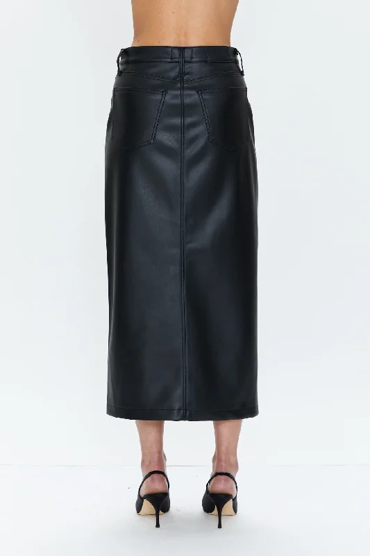 Alice Midi Skirt -  Slate Black