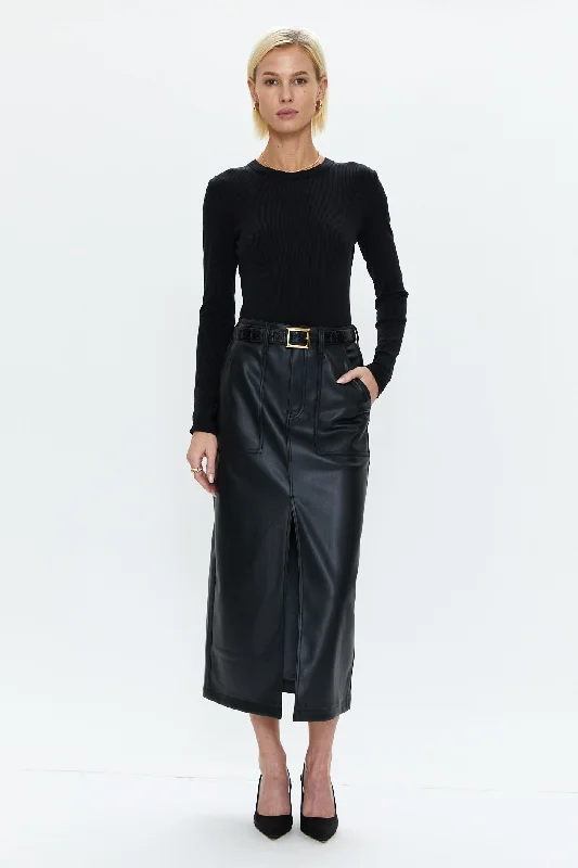 Alice Midi Skirt -  Slate Black