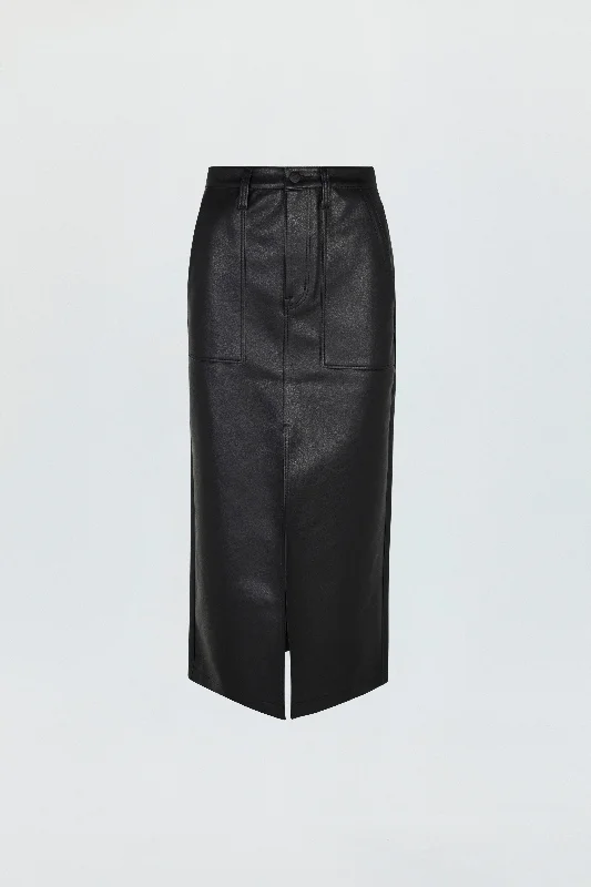 Alice Midi Skirt -  Slate Black