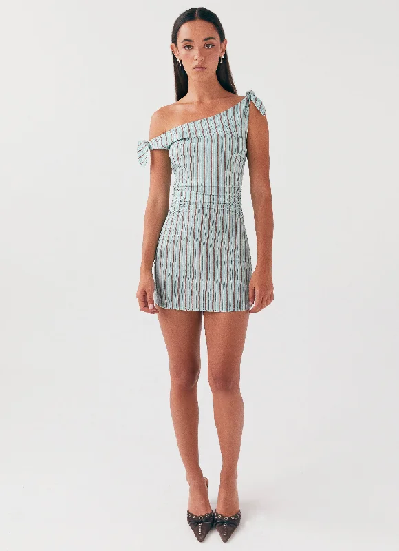 Amazonia Linen Mini Dress - Coastal Stripe