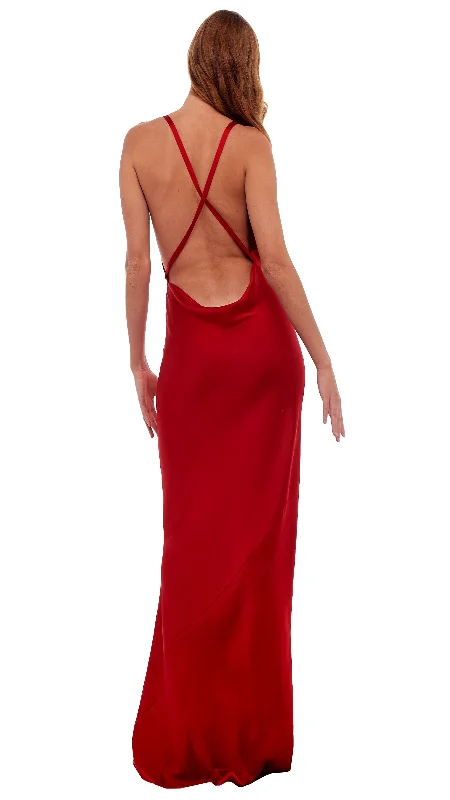 CROSS BACK BIAS GOWN