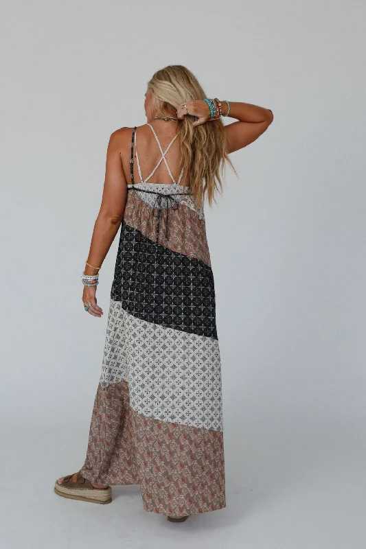 Dazzling Colorblock Maxi Dress - Multi