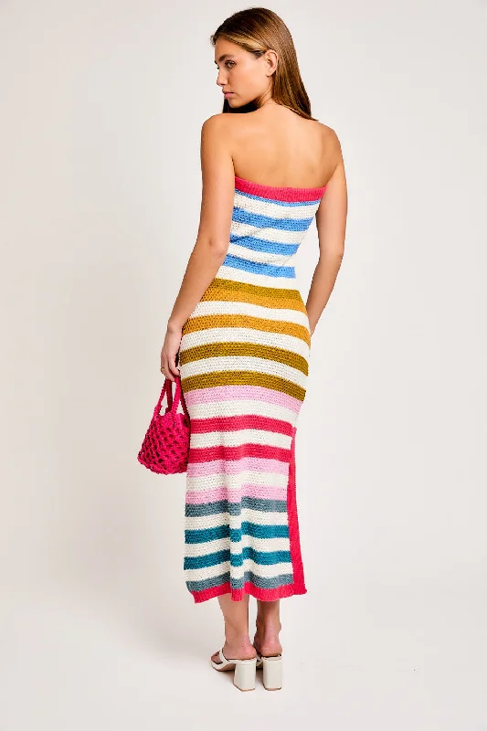 fruit stripe knit dress