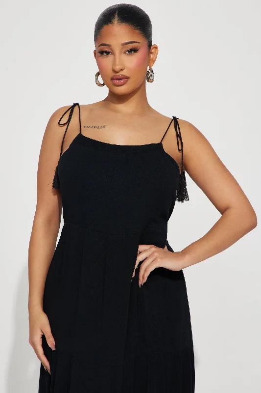 Hailey Midi Dress - Black