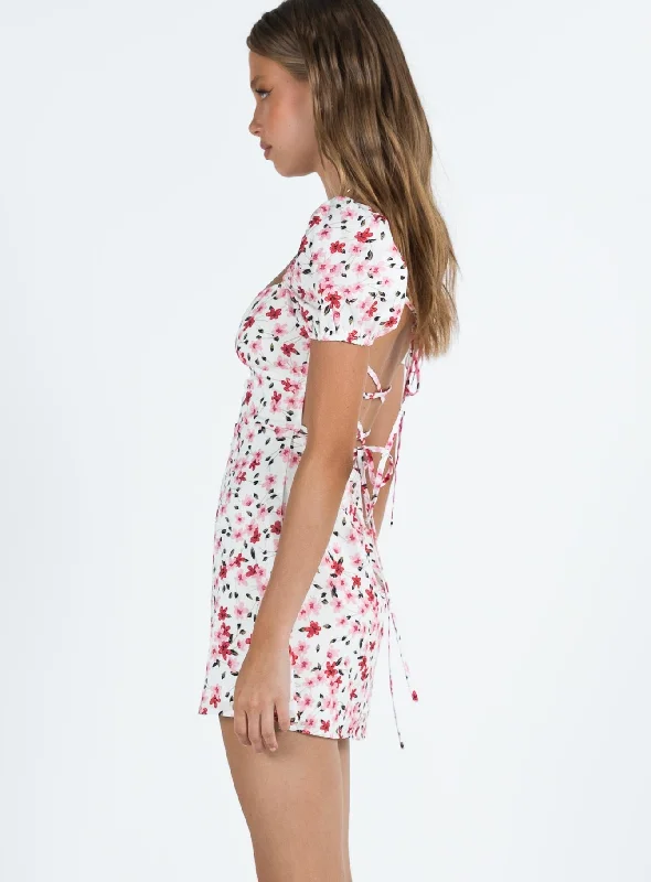 Havena Mini Dress White / Floral