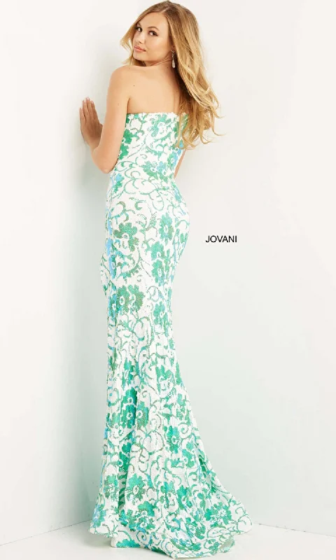 Jovani One-Shoulder Long Sequin Prom Dress 08256