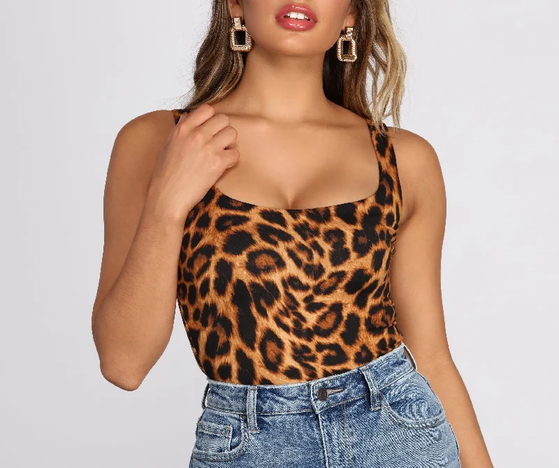 Lead The Way In Leopard Print Bodysuit