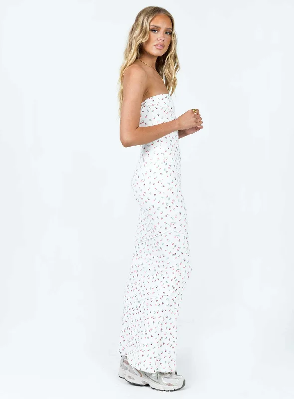 Oscar Maxi Dress White Floral