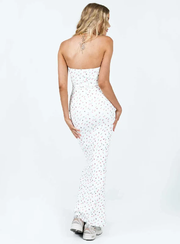 Oscar Maxi Dress White Floral