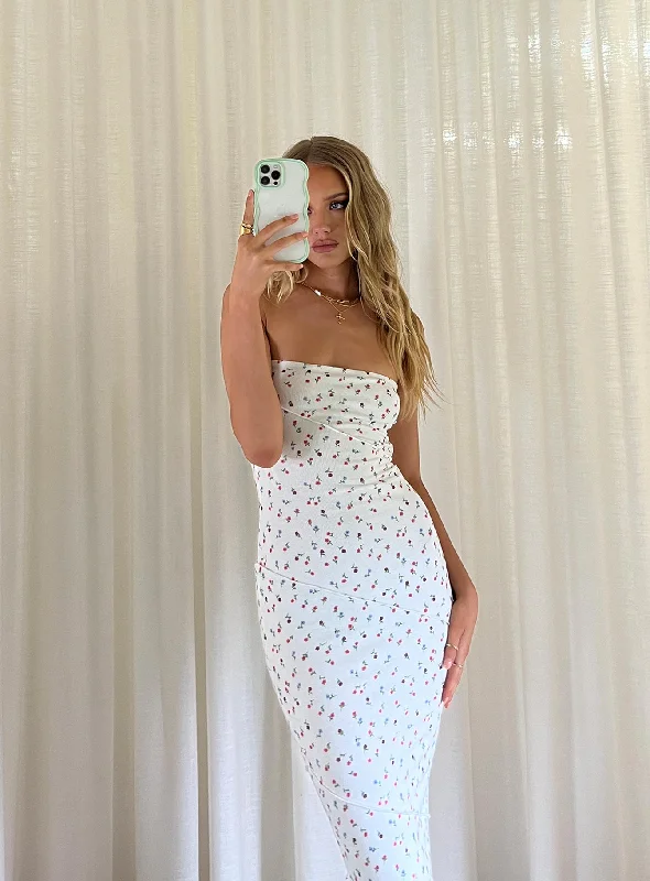 Oscar Maxi Dress White Floral