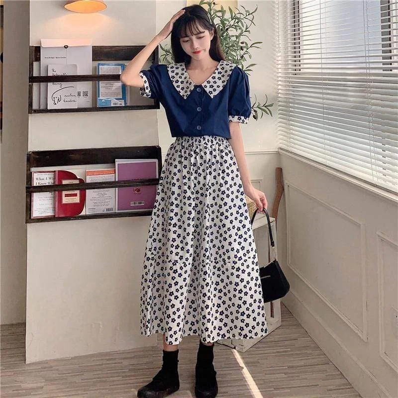 Women's Cute High-waisted Flower Printed Skirts