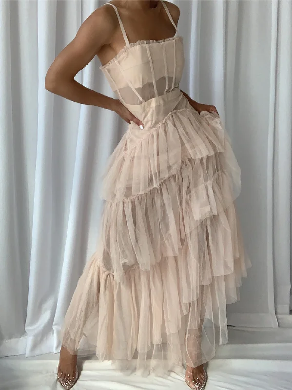 DIDA Tulle Dress in Beige