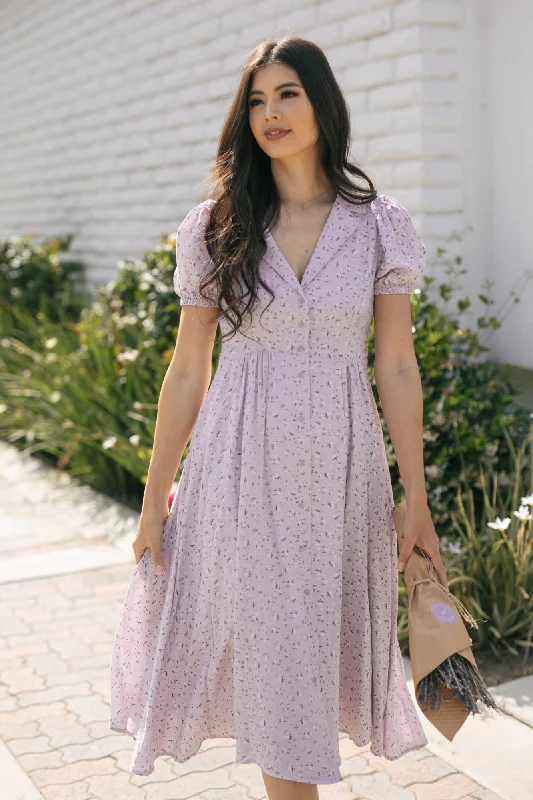 Jada Collared Midi Dress