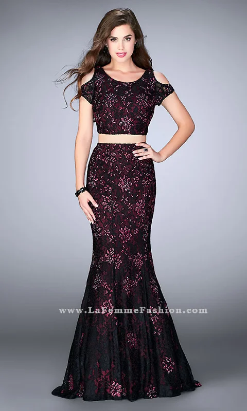 Two-Piece La Femme Lace Dress