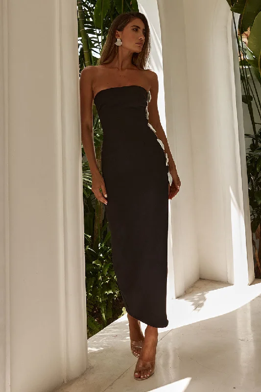 LILIA MAXI DRESS - BLACK