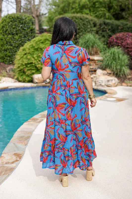 Briton Court Blu Danube Maxi Frenchi Dress