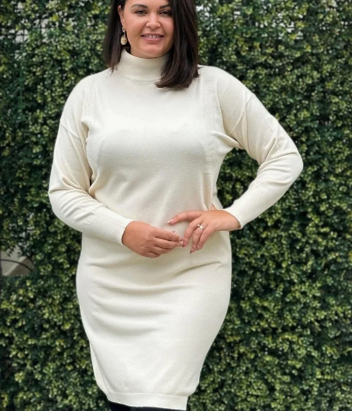 Ivory Knitted Dress