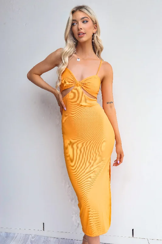 Nia Dress - Mango Orange