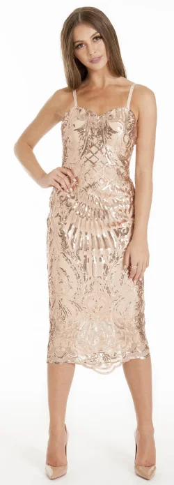 Nikki Gold Sequin Dress