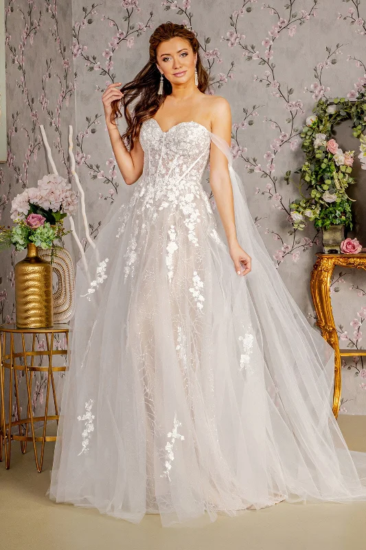 Off Shoulder Corset Wedding Ball Gown by GLS Gloria GL3428