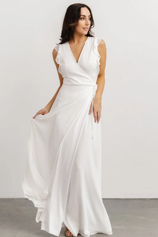 Saya Wrap Maxi Dress | Off-White