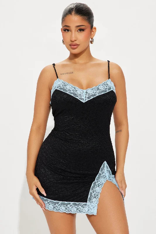 Scarlette Lace Mini Dress - Black/combo