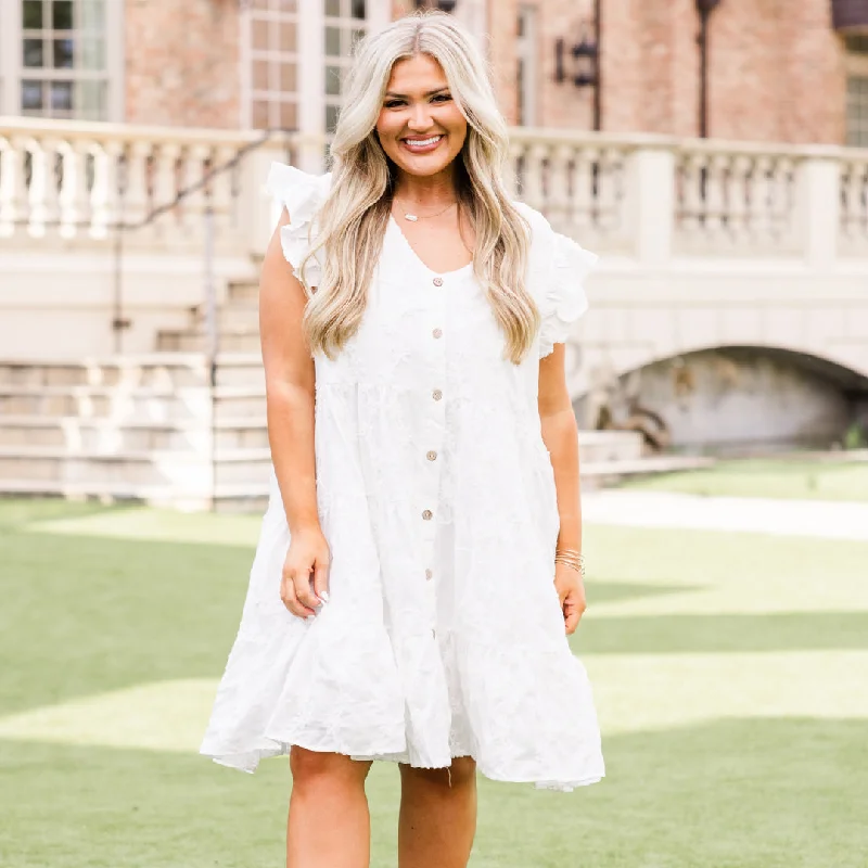 Tea Party Vibes Dress, Off White