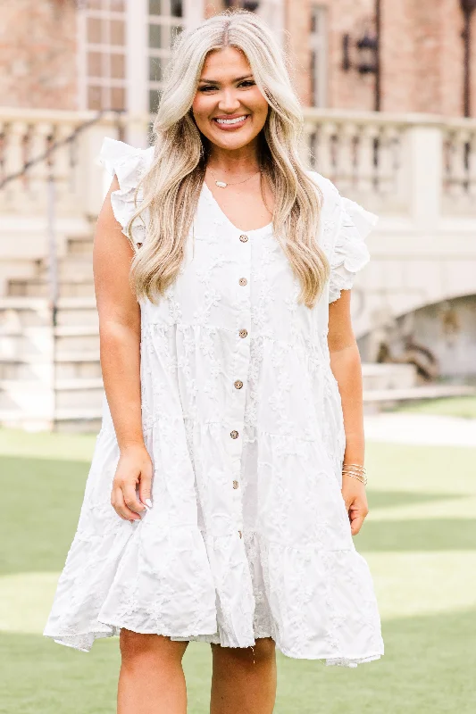 Tea Party Vibes Dress, Off White