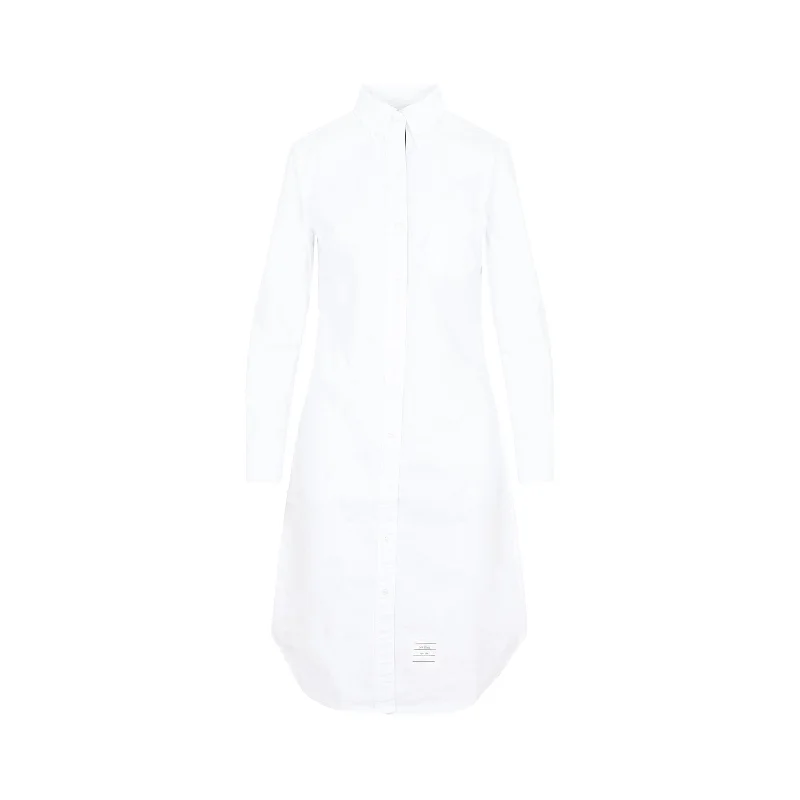 THOM BROWNE KNEE LENGTH SHIRTDRESS