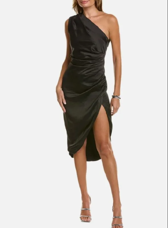 BONHEUR D'AMOUR One Shoulder Drape Dress