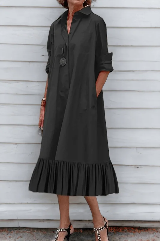 Classic Black Shirt Dress