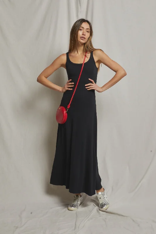 MIMI RIBBED MAXI DRESS TRUE BLACK